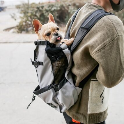 Furryhabit - Portable Dog Carrier Backpack – Double Shoulder Travel Bag for Small Dogs