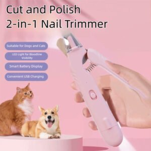 FurryHabit LED Pet Nail Clippers – 2-in-1 Professional Nail Trimmer with LED Light & Safety Guard for Dogs & Cats