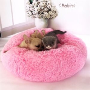 Furryhabit™ Plush Round Calming Pet Bed