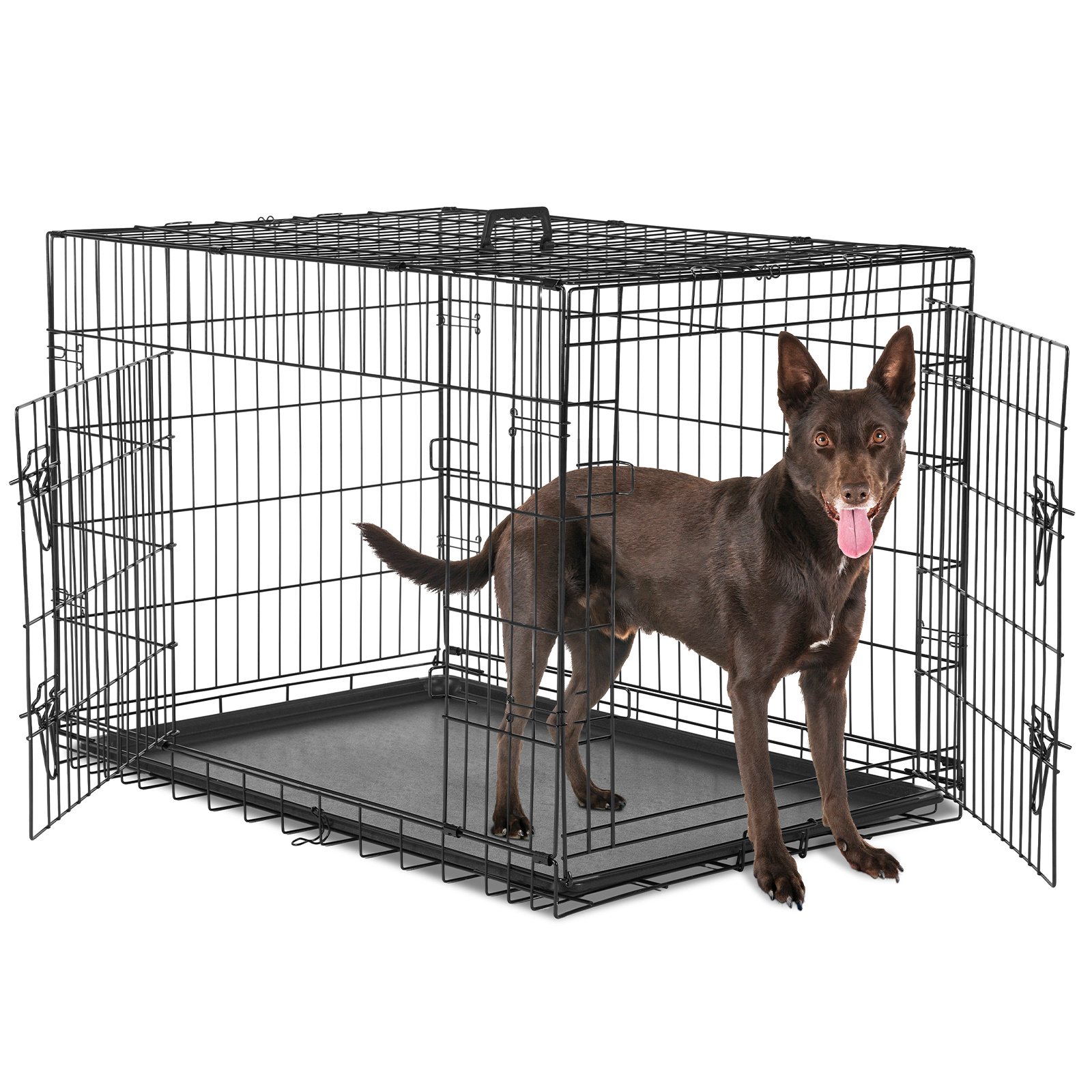 FurryHabit Double Door Dog Crate – Heavy-Duty Indoor Pet Cage for Small, Medium & Large Dogs - Image 2