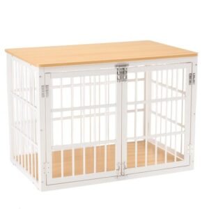 FurryHabit Heavy Duty Dog Crate Furniture | Stylish Indoor Kennel for Large & Medium Dogs