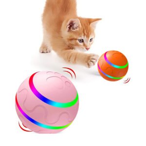 FurryHabit Smart Interactive Cat Ball Toy – USB Rechargeable Self-Rotating Automatic Rolling Ball for Cats