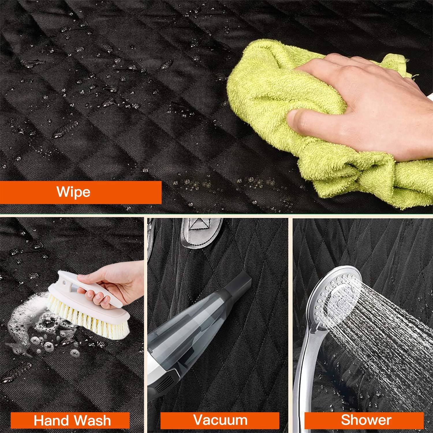 FurryHabit™ Waterproof Dog Car Seat Cover – Scratch-Resistant Back Seat Protector with Safety Belt - Image 5