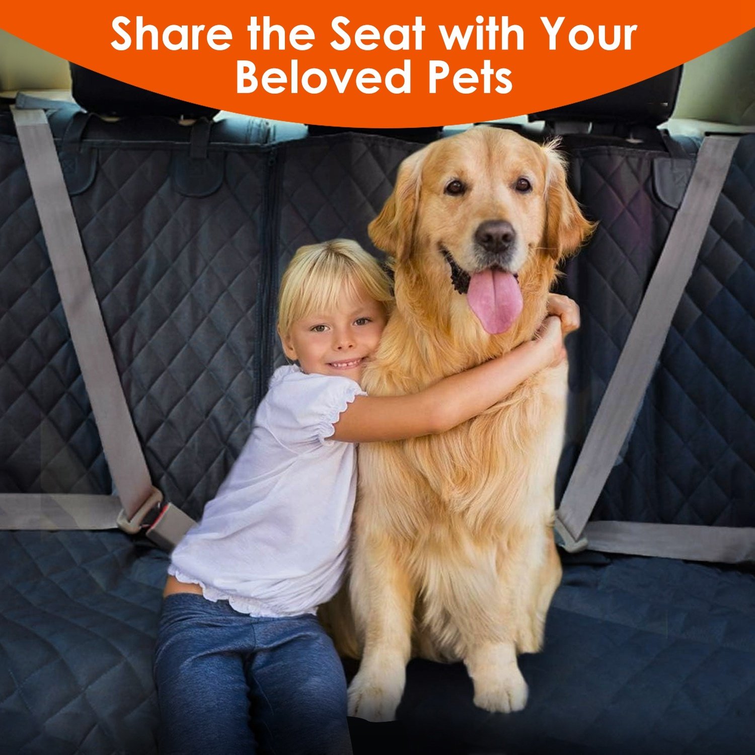 FurryHabit™ Waterproof Dog Car Seat Cover – Scratch-Resistant Back Seat Protector with Safety Belt - Image 9