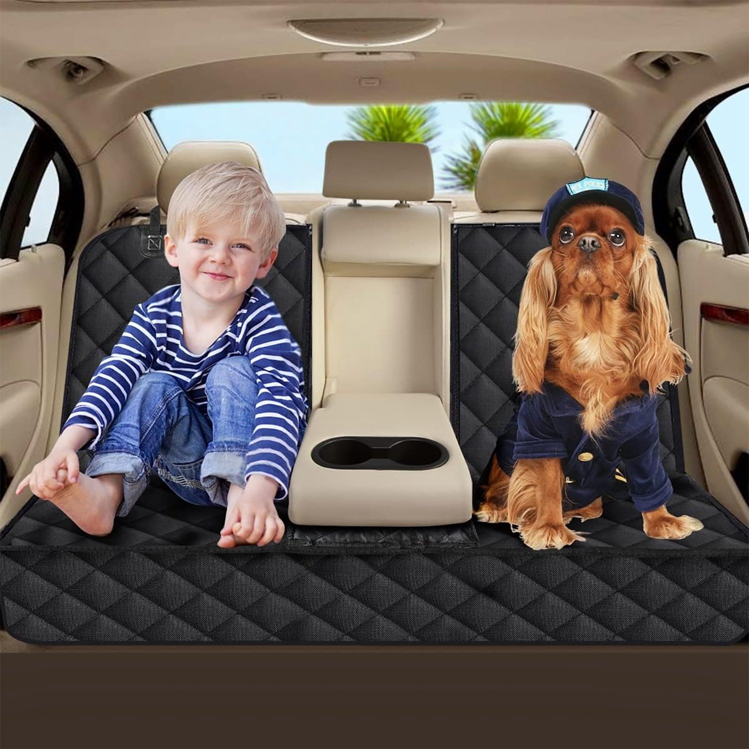 FurryHabit™ Waterproof Dog Car Seat Cover – Scratch-Resistant Back Seat Protector with Safety Belt - Image 7
