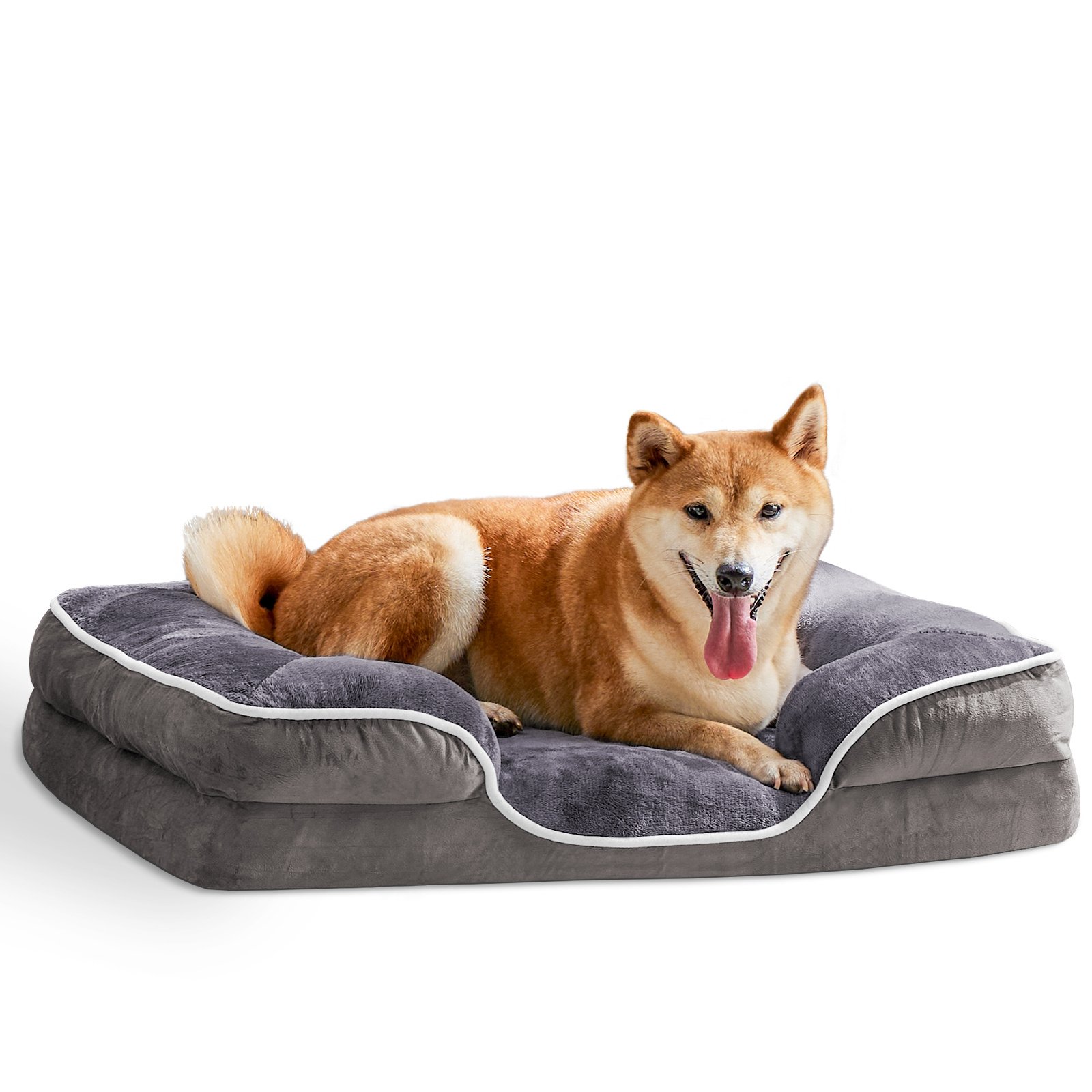 FurryHabit Memory Foam Pet Bed – Orthopedic Washable Bed for Small Dogs & Cats with Waterproof Liner & Non-Slip Base - Image 6