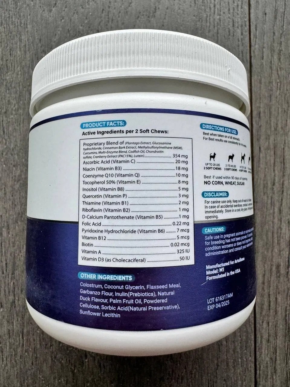 FurryHabit™ 20-in-1 Dog Multivitamin Chews – Glucosamine Joint Support, Immunity, Gut & Skin Health (120 Count) - Image 3