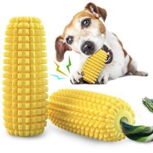 FurryHabit Corn Stick Dog Chew Toy – Durable Squeaky Rope Toy for Small, Medium & Large Dogs