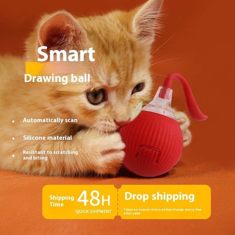 FurryHabit Interactive Rolling Cat Ball – Smart Automatic Motion Toy for Indoor Cats - Image 4