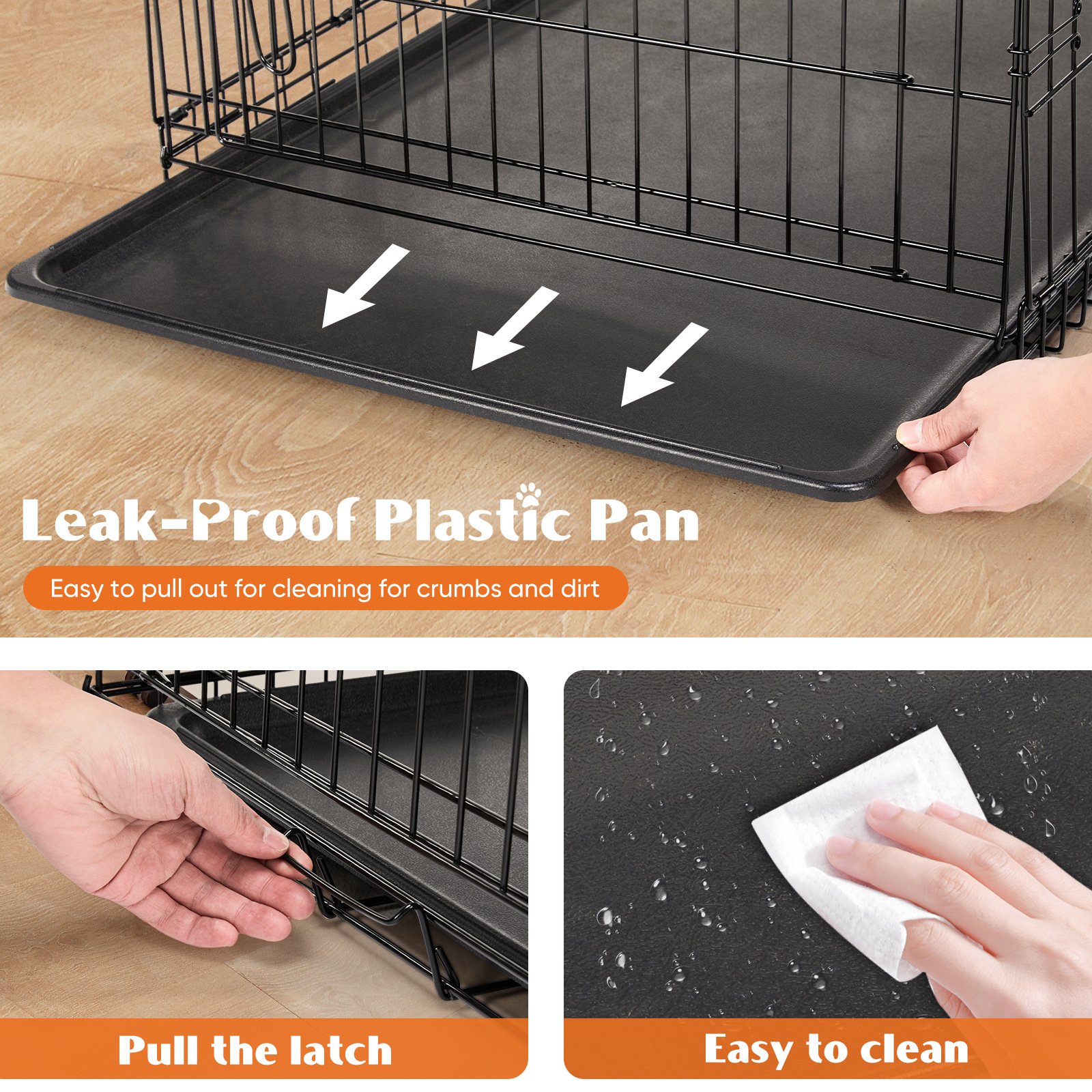 FurryHabit Double Door Dog Crate – Heavy-Duty Indoor Pet Cage for Small, Medium & Large Dogs - Image 7