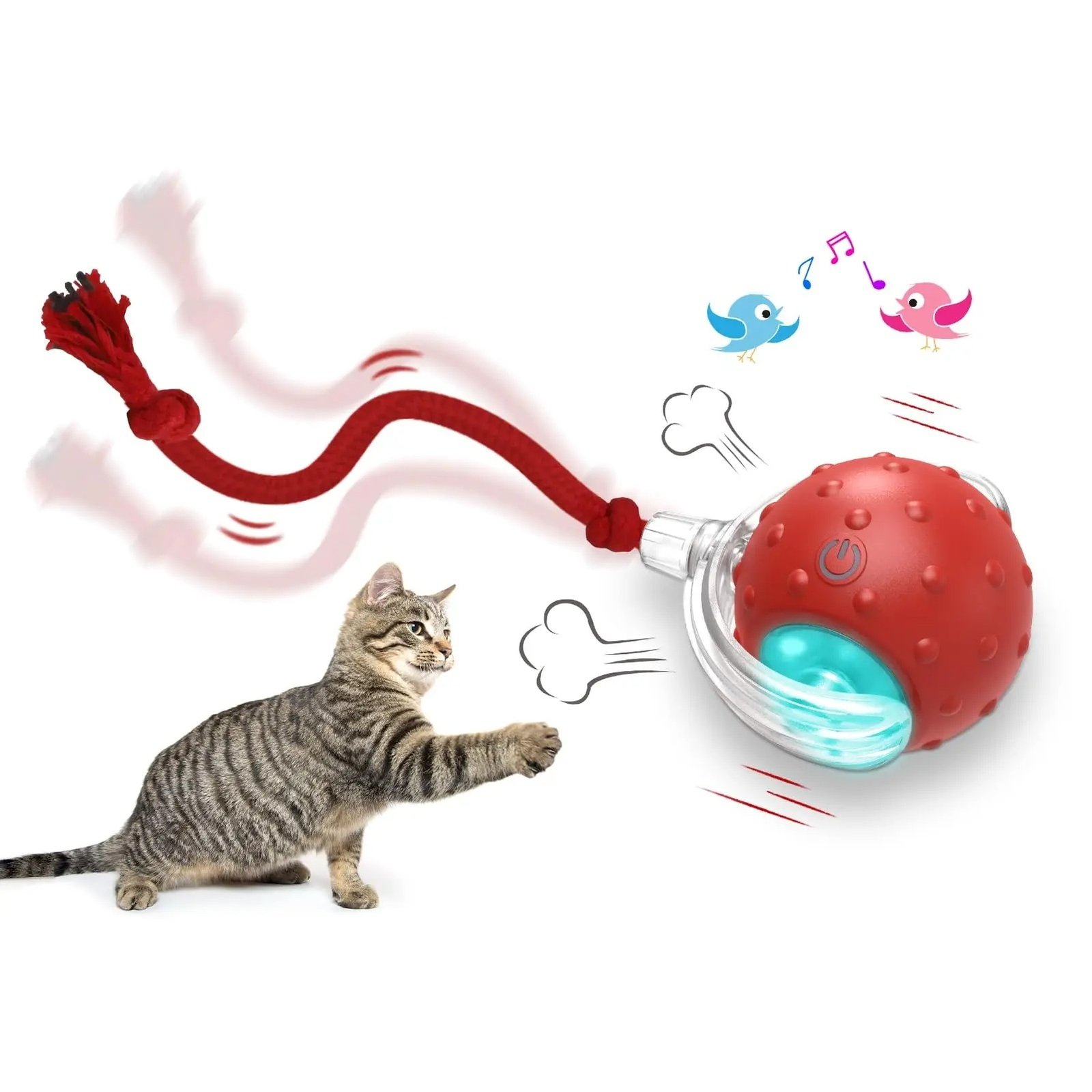 FurryHabit Interactive Rolling Cat Ball – Smart Automatic Motion Toy for Indoor Cats
